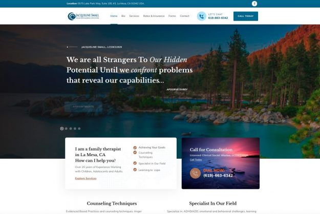 Client: jacquismall.com - sandiego-webmaster.com 2021